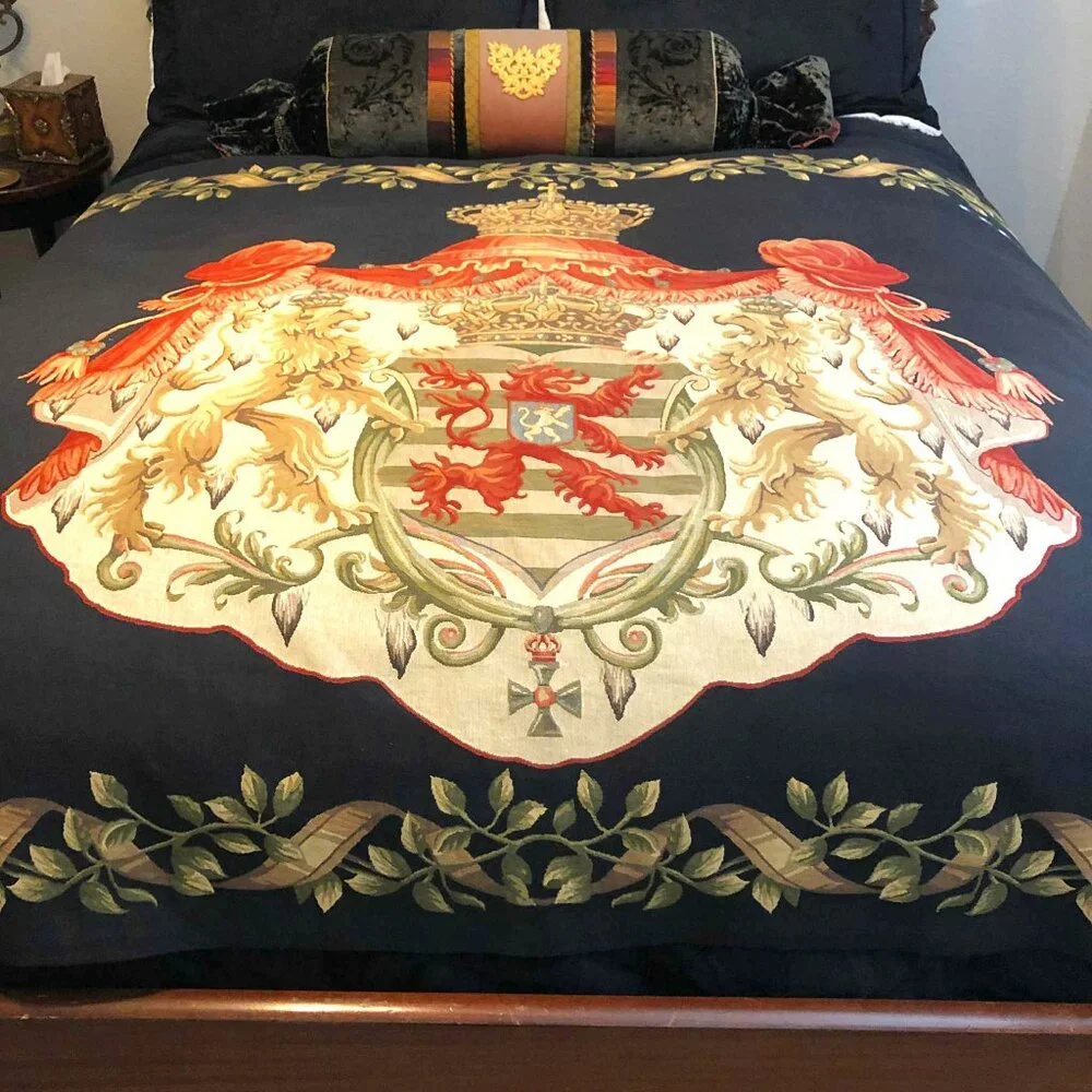 NWT TAPESTRIES II Fine Art Tapestry Old World Heraldic Lions Coat of Arms 76x56”